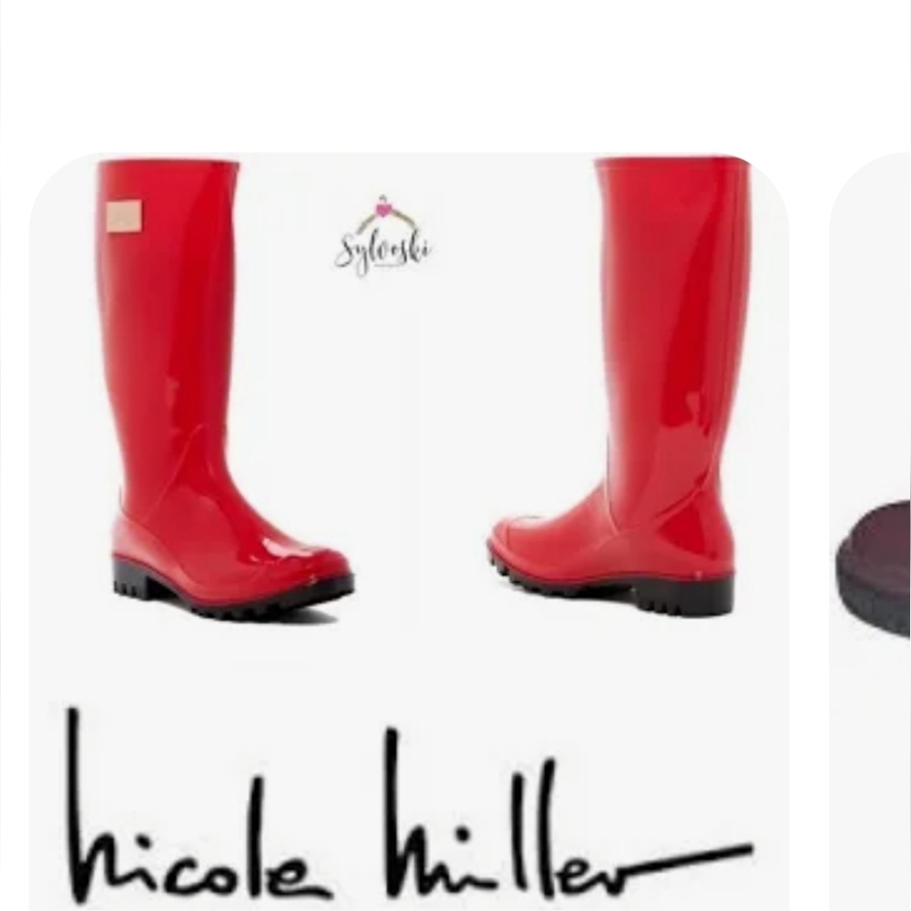 Nicole Miller Red Rain Boots (9)